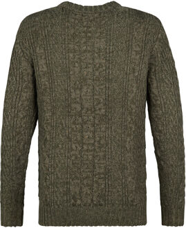 Petrol Industries Heren Grofgebreide Trui Medford - Groen - 2XL