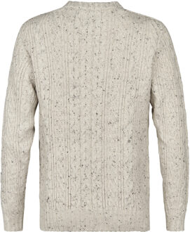 Petrol Industries Heren Grofgebreide Trui Medford - Wit - XL