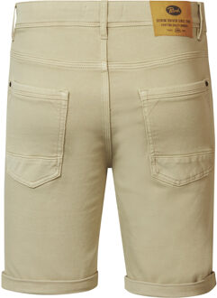 Petrol Industries Heren Jackson Gekleurde Denim Short Sungreet - Bruin - maat Beige