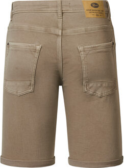 Petrol Industries Heren Jackson Gekleurde Denim Short Sungreet - Bruin - maat