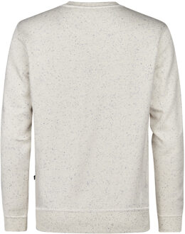Petrol Industries Heren Logo-print Sweater Pagosa - Wit Gebroken wit