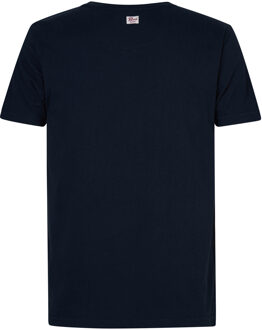 Petrol Industries Heren Logo T-Shirt - Blauw - maat Blauw/marineblauw
