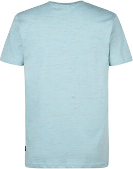 Petrol Industries Heren Logo T-shirt Sandstone - Blauw - maat