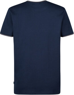 Petrol Industries Heren Logo T-shirt Turtlestone - Blauw - maat