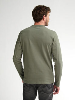 Petrol Industries Heren longsleeve- m-3050-tlr604 6174 mossy stone Groen