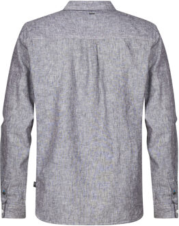 Petrol Industries Heren Overhemd van linnenmix Seabright - Blauw - maat