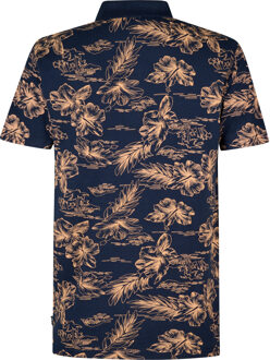 Petrol Industries Heren Piqué Polo Shellway - Blauw - maat