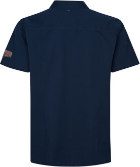 Petrol Industries Heren Plus Size Artwork Overhemd Cove - Blauw