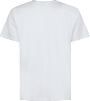 Petrol Industries Heren Plus Size Artwork T-shirt Vista - Wit - 6XL