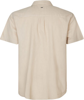 Petrol Industries Heren Plus size effen linnen overhemd Mahiway - Bruin - 6XL