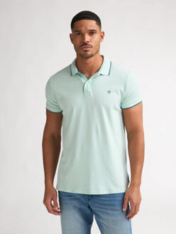 Petrol Industries Heren polo m-1060-pol933 6181 cool mint - maat L Blauw