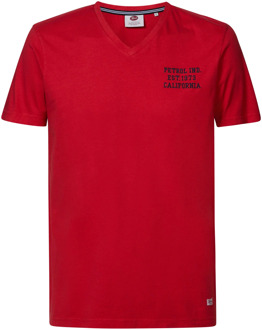 Petrol Industries Heren shirt m-1030-tsv627 3157 imperial red Rood - L