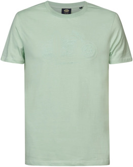 Petrol Industries Heren shirt m-1040-tsr671 6159 pistache Groen - XL