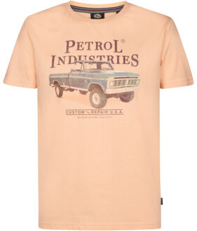 Petrol Industries Heren shirt m-1060-tsr601 2125 tropical orange - maat L Oranje