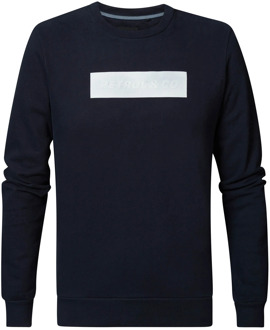 Petrol Industries Heren sweater m-3020-swr369 5107 dark sapphire Blauw - XXL