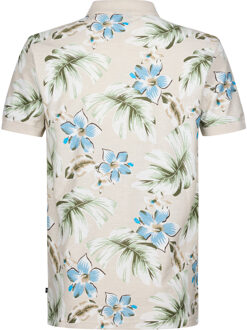 Petrol Industries Heren Tropische Polo Blueview - Wit