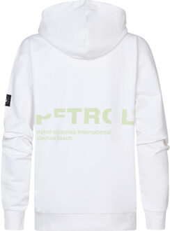 Petrol Industries Jongens Backprint Hoodie Bayview - Wit