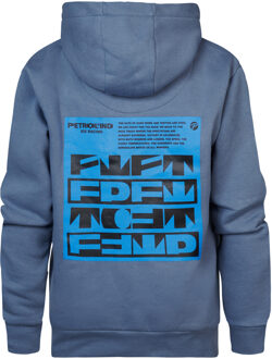 Petrol Industries Jongens Backprint Hoodie Kachemak - Grijs - maat