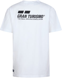 Petrol Industries Jongens Logo T-shirt Gran Turismo Overdrive - Wit - maat 8J / 128cm
