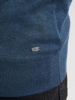 Petrol Industries men knitwear collar basic m-3050-kwc207 5193 Indigoblauw