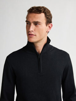 Petrol Industries men knitwear collar basic m-3050-kwc207 9111 Zwart