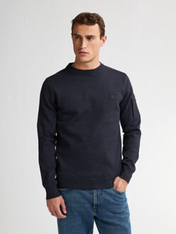 Petrol Industries Men knitwear round neck basic licht Blauw