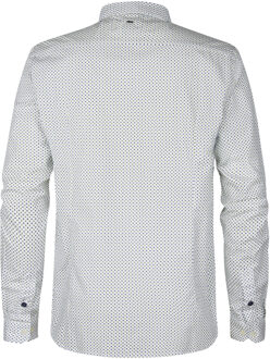 Petrol Industries Men shirt long sleeve aop dessin - maat S Gebroken wit