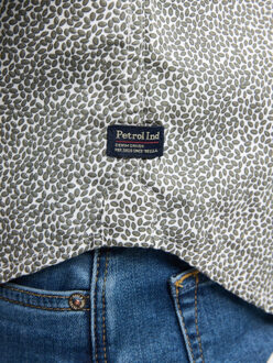 Petrol Industries Men shirt long sleeve aop dessin - maat XL Groen