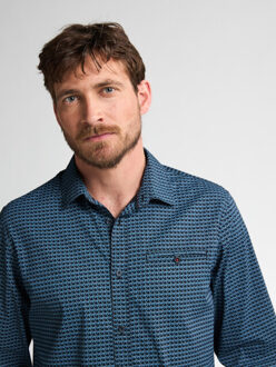 Petrol Industries Men shirt long sleeve aop licht Blauw - XL