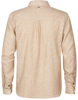 Petrol Industries Men shirt long sleeve uni zand dessin Ecru