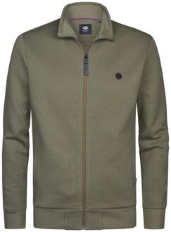 Petrol Industries men sweater collar zip m-1060-swc333 6134 dusty army - maat M Groen