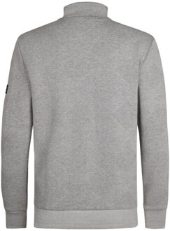 Petrol Industries Men sweater collar zip melee Grijs - L