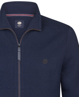 Petrol Industries Men sweater collar zip navy - maat M Blauw