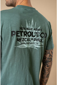 Petrol Industries Men t-shirt ss oud - maat L Groen