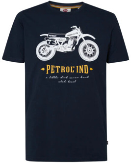 Petrol Industries T-shirt met logo print Antraciet - S