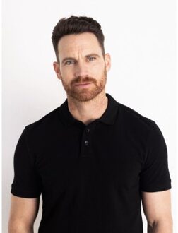 Petrol Polo Black Zwart - XXL