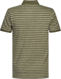 Petrol Polo Strepen Groen - L,XXL