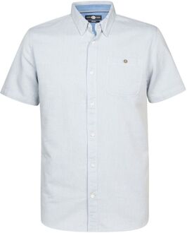 Petrol Short Sleeve Overhemd Lichtblauw - XL