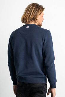 Petrol Sweater Logo Donkerblauw - XL