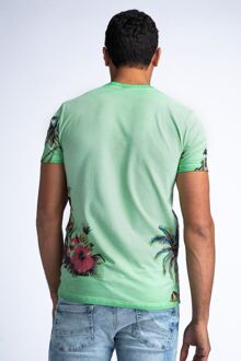 Petrol T-Shirt Botanical Palmboom Groen - XL,XXL