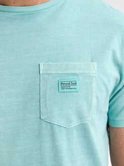 Petrol T-Shirt Key Melange Aqua Groen - L,M,XL,XXL