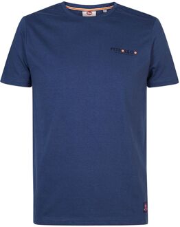 Petrol T-Shirt Print Navy Blauw