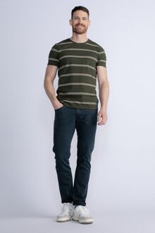 Petrol T-Shirt Rugby Gestreept Donkergroen - L