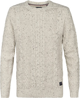 Petrol Trui ecru - L;XL