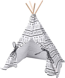 Pets Collection Tipi tent voor katten/huisdieren - Canvas - 56 x 74 cm