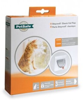 PetSafe Staywell® 4 sluitposities klassiek kattenluik - Voor katten Wit