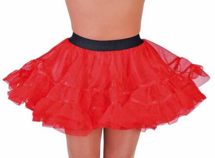 Petticoat kort rood brede elastiek Rood - Zalm