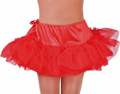Petticoat kort rood met tunnel Rood - Zalm