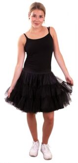 Petticoat verkleedkleding voor dames zwart - One size