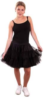 Petticoat zwart 2-laags volwassenen